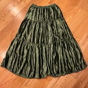 Vintage Other Destination deep sage green maxi skirt